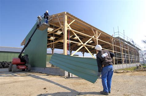 framing up house with metal siding|pole metal siding installation.